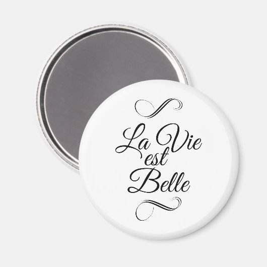 La vie est belle magnet (Vorderseite/Rückseite)