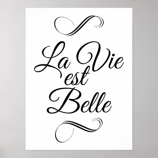 La vie est belle poster (Vorne)