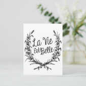 La Vie Est Belle Postkarte (Stehend Vorderseite)