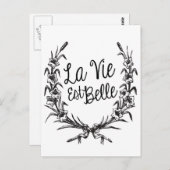 La Vie Est Belle Postkarte (Vorne/Hinten)
