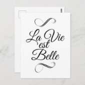 La vie est belle postkarte (Vorne/Hinten)