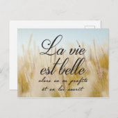 La vie est belle postkarte (Vorne/Hinten)