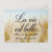 La vie est belle postkarte (Vorderseite)