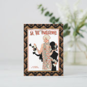 La Vie Parisienne 1920er Zeitschrift Cover Postkarte (Stehend Vorderseite)