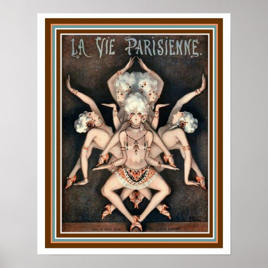 La Vie Parisienne Ägyptische Tänzer Poster 16 x 20 (Vorne)