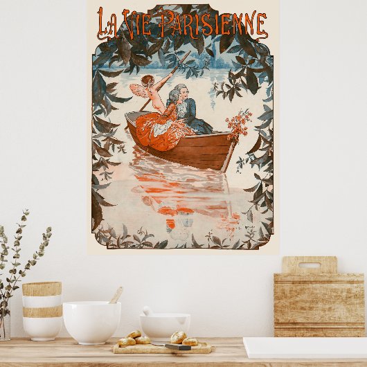 La Vie Parisienne - Barque sur l'eau Poster (Küche)