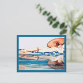 La Vie Parisienne - Bathers Reflektion Postkarte (Stehend Vorderseite)