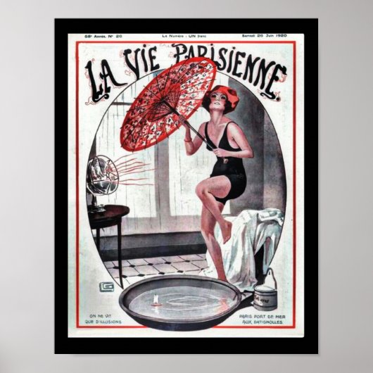 La Vie Parisienne Deko Poster der 1920er Jahre (Vorne)