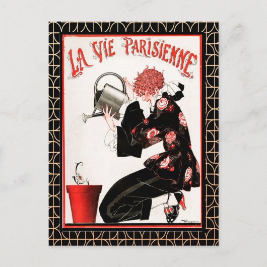 La Vie Parisienne - Die Blume Weinroute Postkarte (Vorderseite)