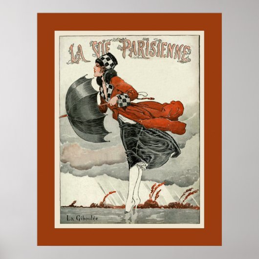 La Vie Parisienne ~ La Giboulee ~ Sleet 1918 Poster (Vorne)