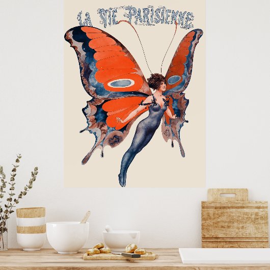 La Vie Parisienne - La messagère de l'été Poster (Küche)