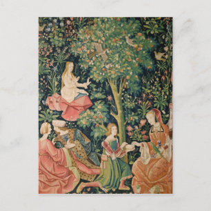 La Vie Seigneuriale: Scene Galante, c.1500 Postkarte