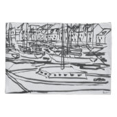 La Vilaine| La Roche-Bernard, Bretagne Kissenbezug (Rückseite-Links)