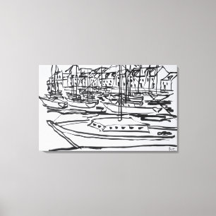 La Vilaine  La Roche-Bernard, Bretagne Leinwanddruck