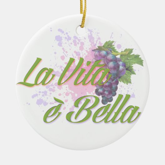 La Vita e Bella Keramikornament (Vorne)