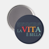 La vita è bella magnet (Vorderseite/Rückseite)