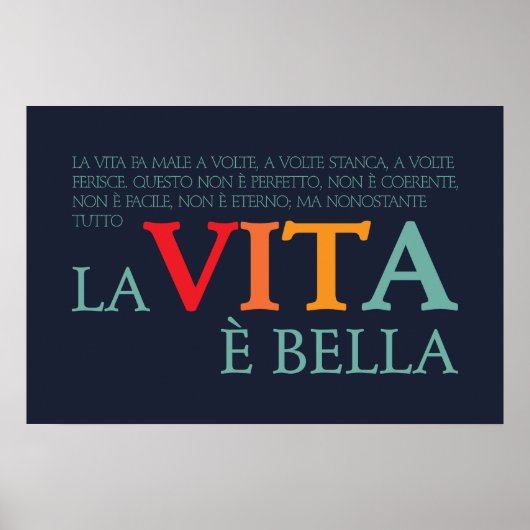 La vita è bella poster (Vorne)