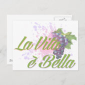 La Vita e' Bella Postkarte (Vorne/Hinten)