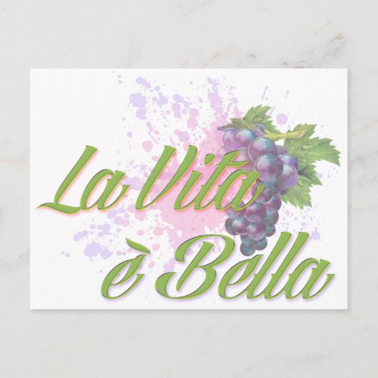 La Vita e' Bella Postkarte (Vorderseite)
