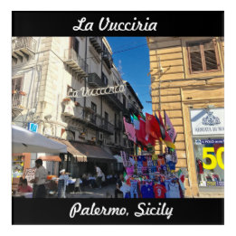 La Vucciria (Chaos) in Palermo, Sizilien Acryl Wandkunst