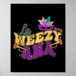 La Weezy Ana Groovy Mardi Gras Louisiana Männer Fr Poster