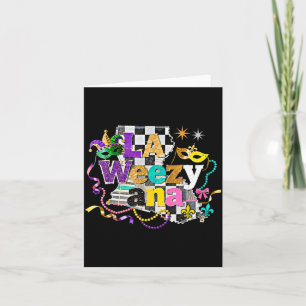 La Weezy Ana Louisiana Mardi Gras Karneval Design Karte
