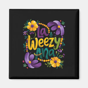 La Weezy Ana Mardi Gran Café Al Porto Magnet