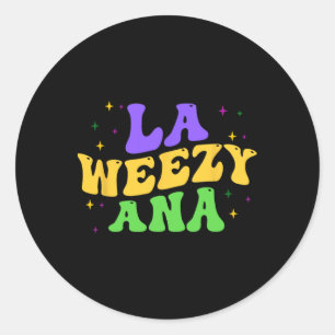 La Weezy Ana Mardi Gras Fat Dienstag Louisiana Gro Runder Aufkleber