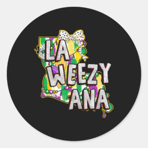 La Weezy Ana Mardi Gras Louisiana Fat Tuesdays Lou Runder Aufkleber