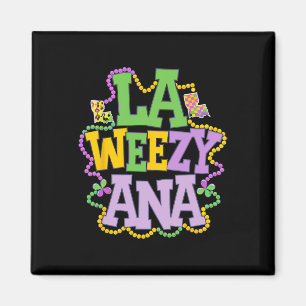 La Weezy Ana Playful Louisiana Karte mit den schne Magnet