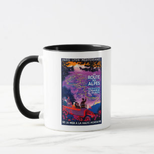 La-Weg-DES Alpes Vintages PosterEurope Tasse