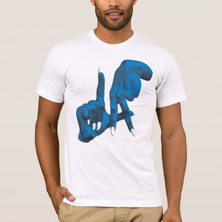 LA Weiß + Rückseite T-Shirt