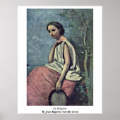La Zingara by Jean-Baptiste Camille Corot Poster (Vorne)