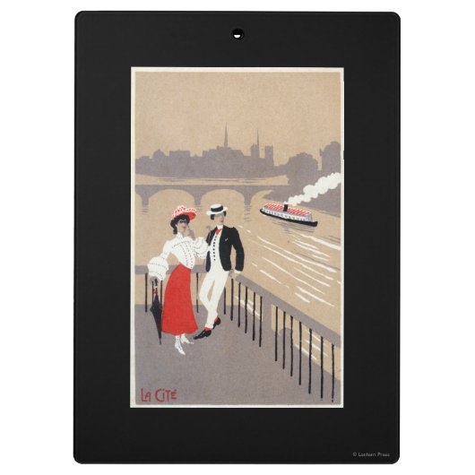 La zitieren Kunst-Deko-Szene Klemmbrett (Rückseite)