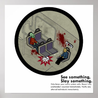 LA Zombie Metro U-Bahn Satire Poster