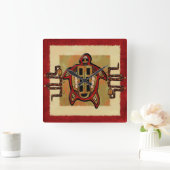 Laako'ob Uchben MayaVolkskunst DEKOR Quadratische Wanduhr (Zuhause)