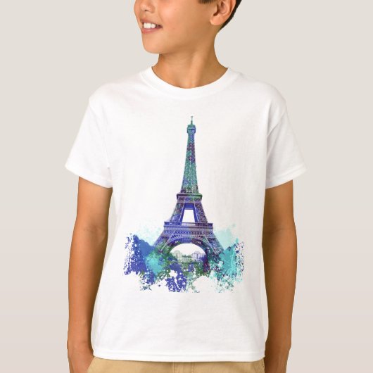 Laausflug Eiffel-Farbspritzen T-Shirt (Vorderseite)