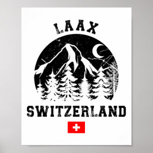 Laax Schweiz Skigebiet Lugano Poster