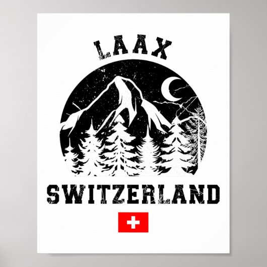 Laax Schweiz Skigebiet Lugano Poster (Vorne)