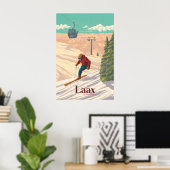 Laax Skigebiet Reiseplakat Poster (Heimbüro)