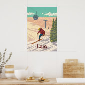 Laax Skigebiet Reiseplakat Poster (Küche)