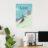 Laax Skigebiet Reiseplakat v2 Poster (Heimbüro)