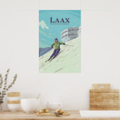 Laax Skigebiet Reiseplakat v2 Poster (Küche)