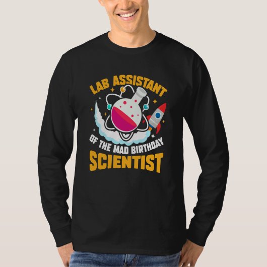 Lab Assistant Of The Mad Birthday Scientist T-Shirt (Vorderseite)