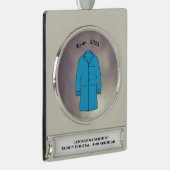 Lab Coat Ceremony Keepsake Scientist Banner-Ornament Silber (Rechts)