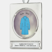 Lab Coat Ceremony Keepsake Scientist Banner-Ornament Silber (Links)