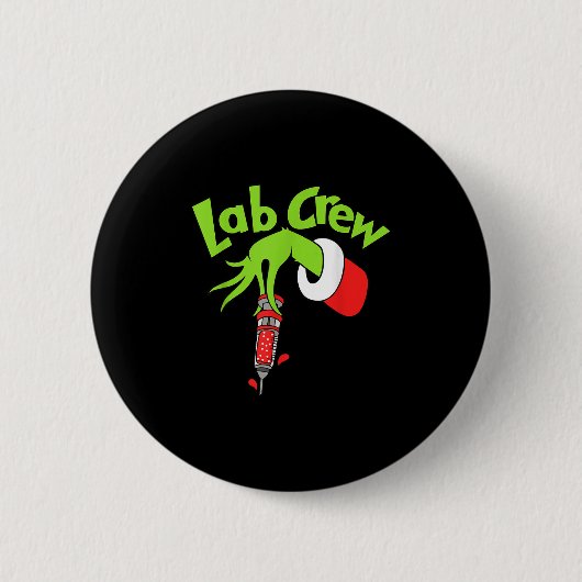 Lab Crew Frohe Weihnachten Labor Tech Krankenschwe Button (Vorderseite)