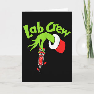 Lab Crew Frohe Weihnachten Labor Techniker Kranken Karte