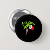 Lab Crew Merry Christmas Laboratory Tech Nurse Xma Button (Vorne & Hinten)