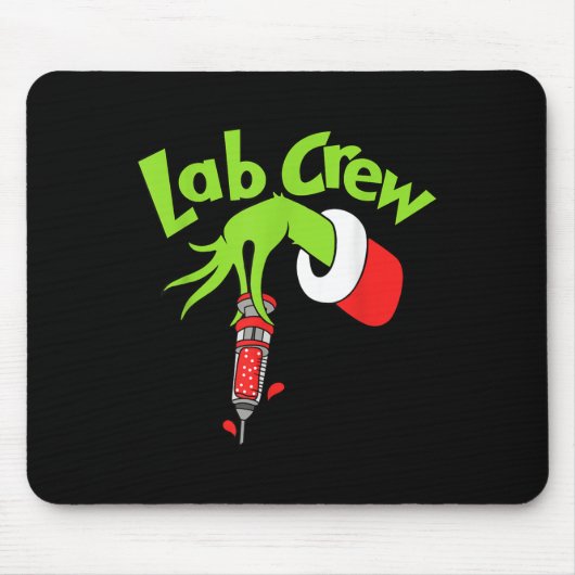 Lab Crew Merry Christmas Laboratory Tech Nurse Xma Mousepad (Vorne)